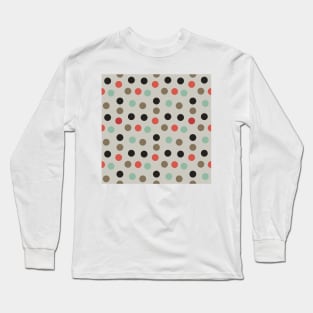 Geometric Hip Circles Pattern Long Sleeve T-Shirt